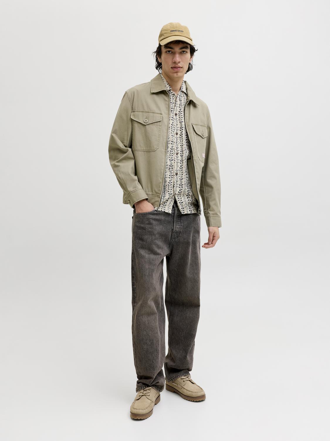 JPRBLULYON PRINT DOBBY S/S SHIRT
